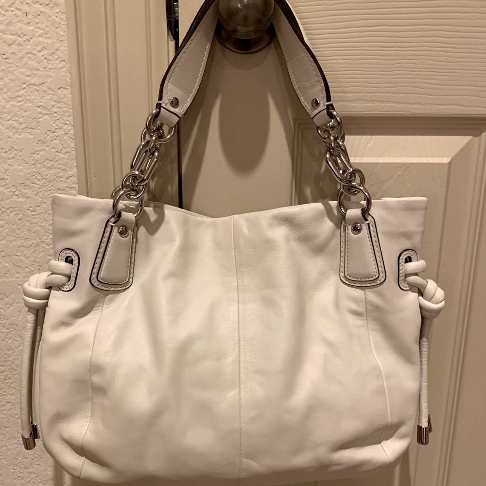 Coach Kristin Bag White Leather Satchel 14758 - Picture 2 of 4